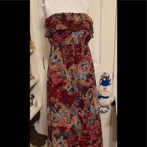 Xhilaration strapless maxi dress